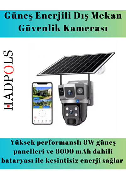 HadPols #Kamera Online CCTV PTZ Kontrol Hareket Algılama 8000 mAh Güneş Enerj...