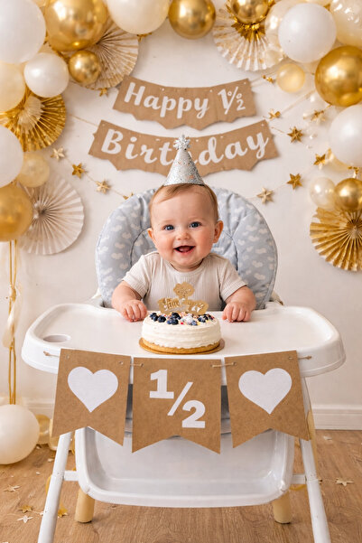 Partifabrik Yarımyaş Beli Kraft Srce Banner za Visoku Stolicu