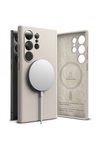 Ringke Husa Samsung Galaxy S24 Ultra Silicone Magnetic Magsafe Stone