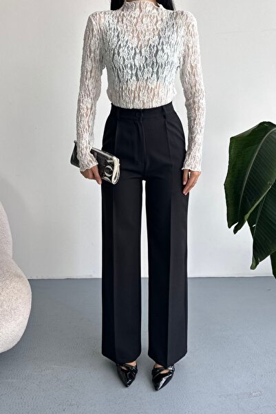 gm giyimarket Noul sezon VİRAL Pantaloni Palazzo plisați pentru femei