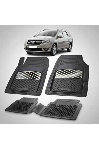 TEAMCAR Covorașe tip tavă compatibile cu Dacia Logan MCV 2013-2017, argintii