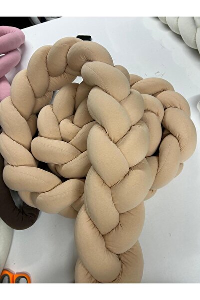 GULDESIGN واقي سرير الأطفال المحبوك 360 سم 3 طبقات محبوك 60×120 واقي سرير الأ...