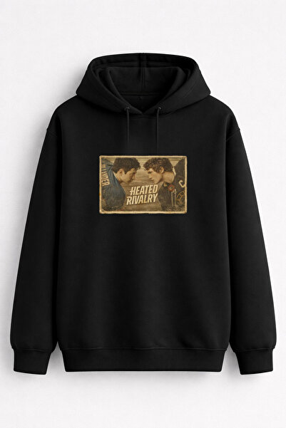 MODA Rozanov 81 Hollander 24 Heated Rivalry Series Printed Black Hooded Sweat...