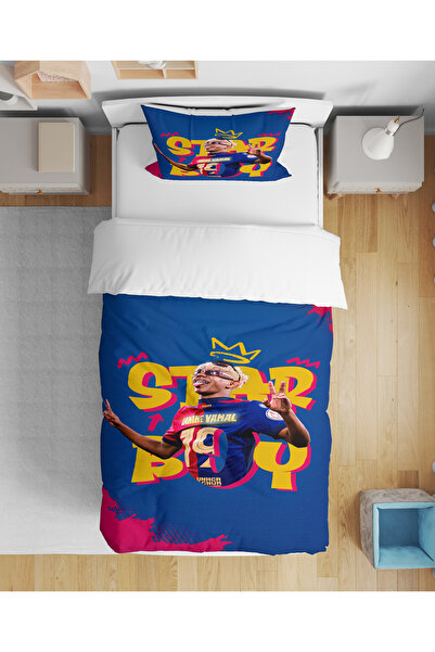 Home Lamine Yamal Patterned 3D Digital Printed Single Duvet Cover Set Without...