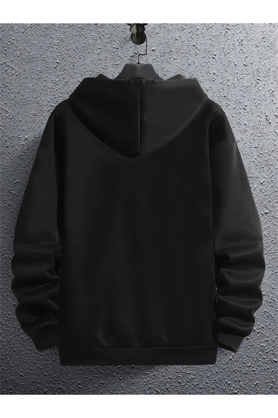 Deocept Unisex Printed Hooded Jacket with Kangaroo Pocket, Comfortable Fit, Oversize Cut