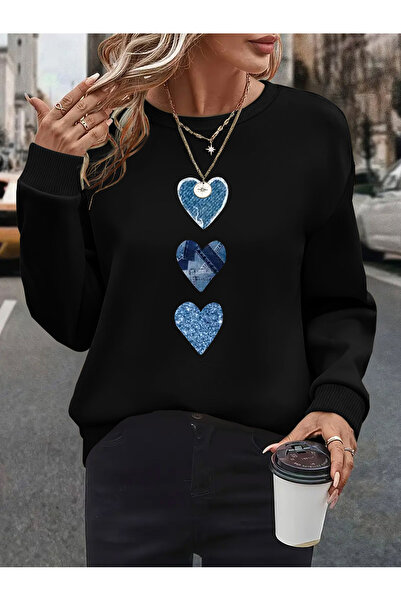 Deocept Women's Printed Crew Neck Comfortable Fit Women's Sweatshirt