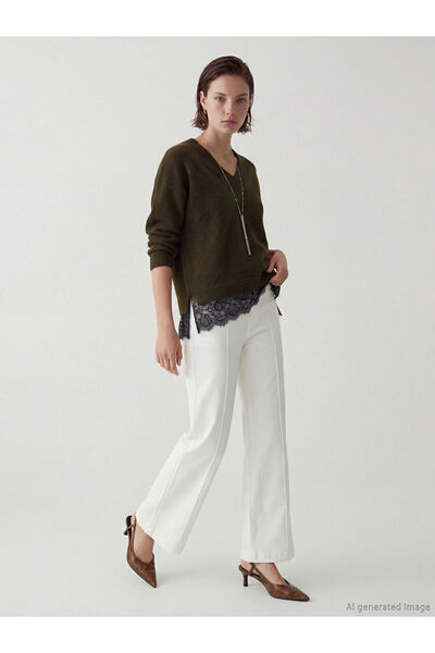 LC Waikiki Γυναικείο τζιν παντελόνι Özmarka Νέας Σεζόν με ψηλή μέση και φαρδι...