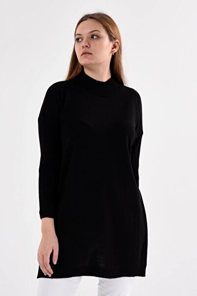 Kırçiçek Women's Half Fisherman Soft Textured Knitwear Tunic