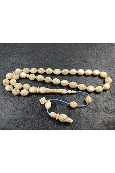 İskeçe Tesbih Hakan Kaya Usta Eseri Imzalı Mühürlü İri Boy Fransız Galalit Se...