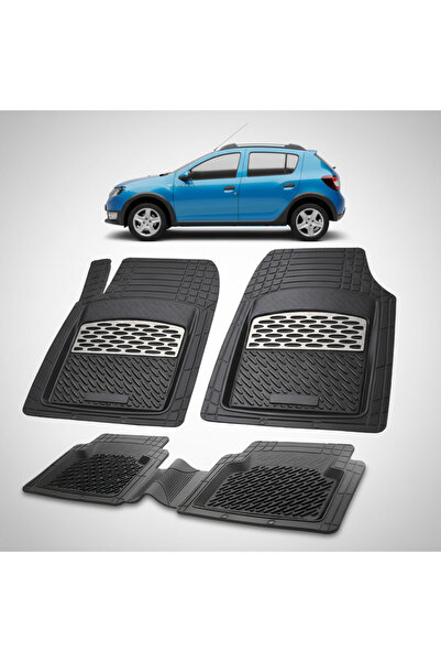 TEAMCAR Covorașe tip tavă compatibile cu Dacia Sandero Stepway 2012-2016, arg...