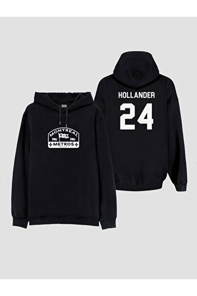 MODA Rozanov 81 Hollander 24 Heated Rivalry Series Printed Black Hooded Sweat...