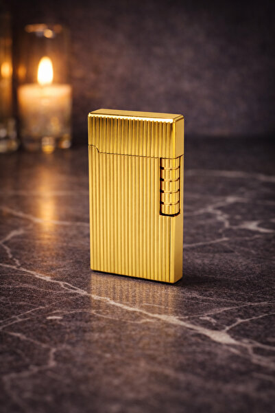ZEFLAZER Hediyelik Kişiye Özel Lüks Altın Renk Metal Çakmak
