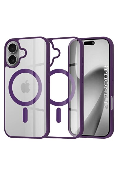 Techsuit iPhone 17 Magsafe Pro case transparent / purple