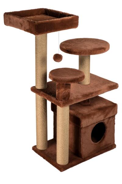 Fauna Pet Supplies Kedi Tırmalama ve Oyun Evi Tarçın (111cm)