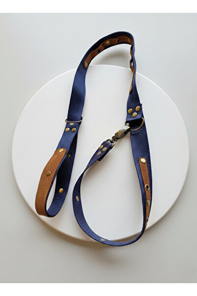 balkonda Dog Walking Leash 2.5 cm Wide Colored Cord and Leather