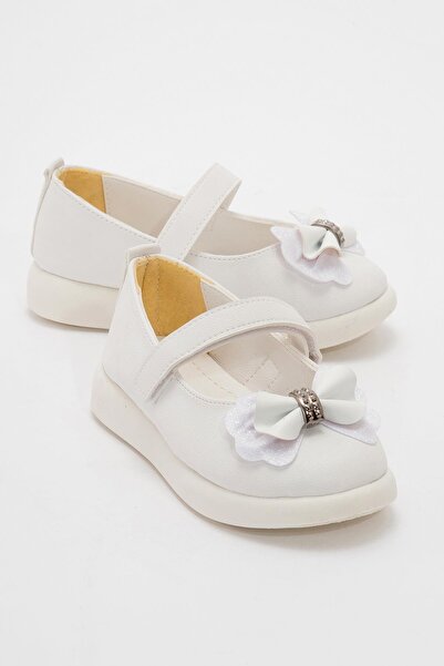 CCWAY AYAKKABI Balerini pentru copii cu papion 26-30 ALBI