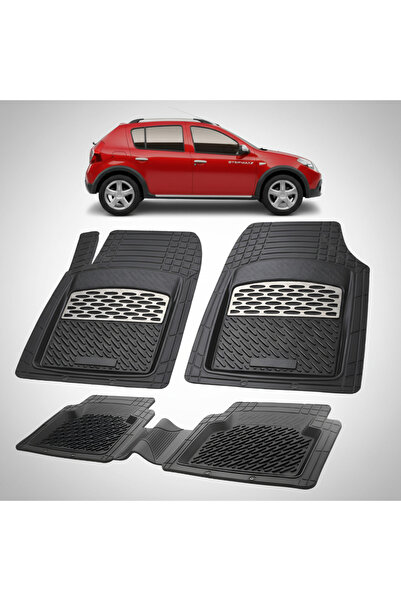 TEAMCAR Covorașe tip tavă compatibile cu Dacia Sandero Stepway 2009-2012, arg...