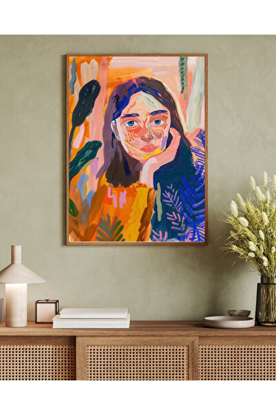 woodhomeworks Tablou decorativ pentru birou, dintr-o singură piesă, seria Mat...