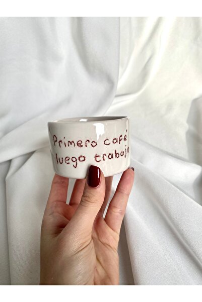 Nouis Handmade Ceramic Mug with Writing