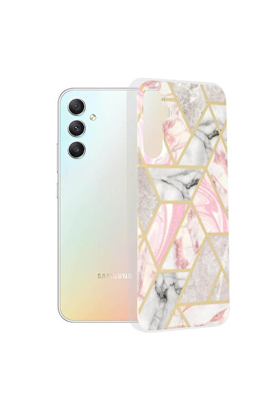 Techsuit Husa Samsung Galaxy A34 -Marble Pink