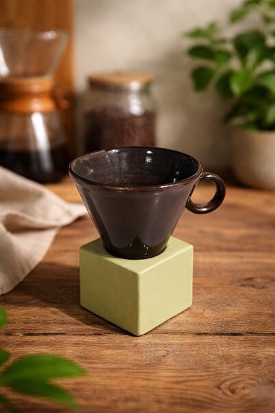 MeGgDecor Retro Cup with Handle Bitter Coffee