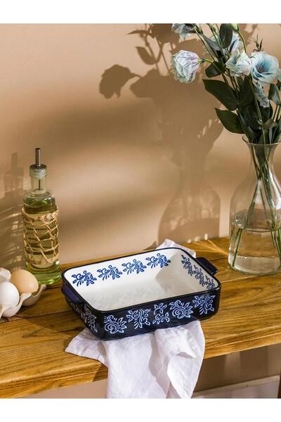 LC Waikiki Blue Printed Porcelain Oven Dish 25 cm (S6)