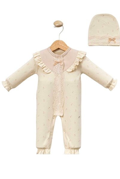 Cherub Baby Crispy Floral Lace Baby Girl Romper