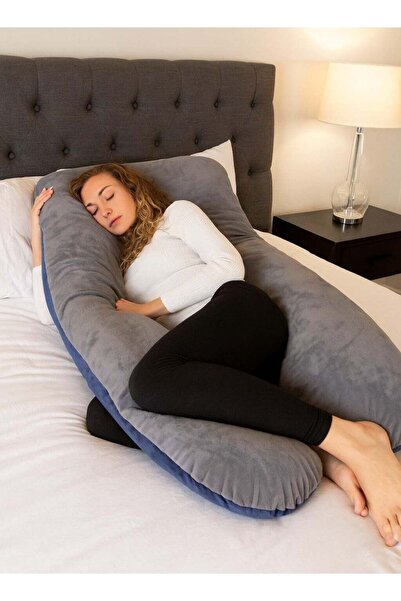 F.A.M.S U Shape Velvet Pregnancy Pillow - Luxurious Maternity Support Pillow ...
