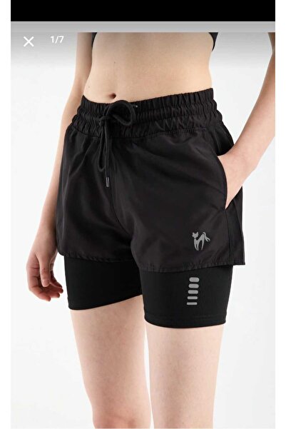 lubiti Women's Double Layered Tights Sports Shorts