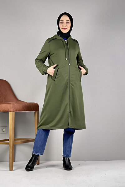 İbrahim Burak Etiler Collection قبعة حجاب بغطاء للرأس كاكي