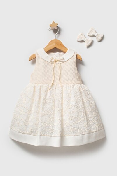 MixMax Bebe Baby Girl Ribbon Embroidered Sleeveless Dress with 2 Buckles, 100...