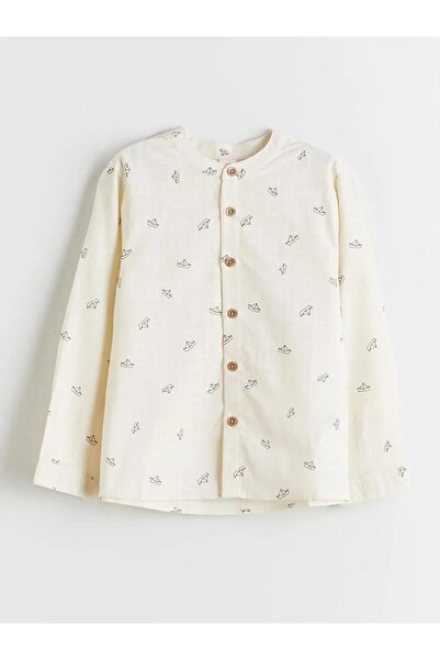 LC Waikiki Екру съдийска яка момчешка поплинена риза (S6)