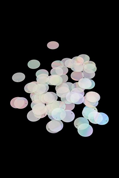 Serhat Aksesuar ve El İşçilik Janjan 20 mm Yandan Delikli Plastik Pul Payet 3...