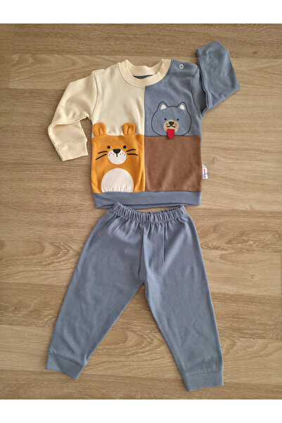 TANIŞ BEBE طقم بناتي مكون من قطعتين مطرز عليه قطة، مصنوع من القطن بنسبة 100%،...