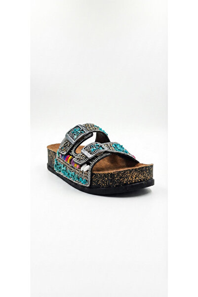 Ustalar Ayakkabı Çanta Multicolored Women's Daily Slippers 319.139-8041