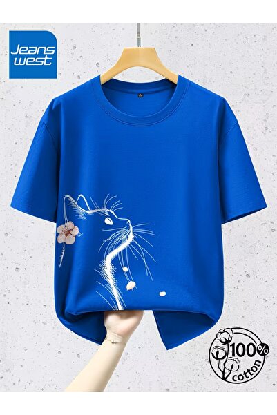 oneagılyazı Jeanswest Summer 100% Short-Sleeved T-Shirt