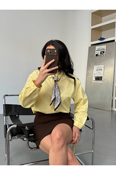 LB Laluna Butik Women's Scarf Detailed Shirt