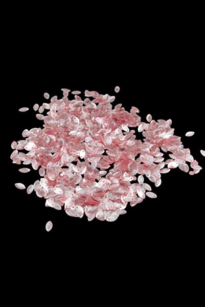 Serhat Aksesuar ve El İşçilik Pembe Şeffaf 6x10 mm Mekik Desen Plastik Pul Pa...