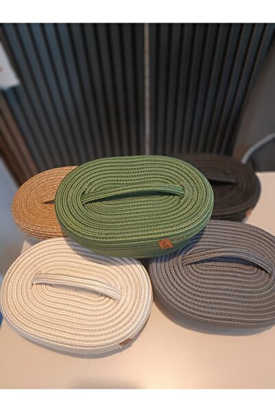 Ahs Tasarım Kapaklı Hasır Sepet El Yapımı Jüt Saklama Sepeti | Dekoratif Orga...