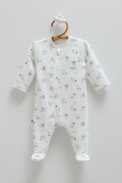 Caramell 100% Cotton Baby Romper (0-6 Months, Marine Themed, All Sizes with B...