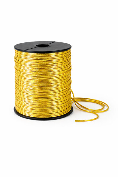 Ak Tuhafiye 500 Metre Dekoratif Simli Monofil İp – Gold / Altın – Paketleme -...