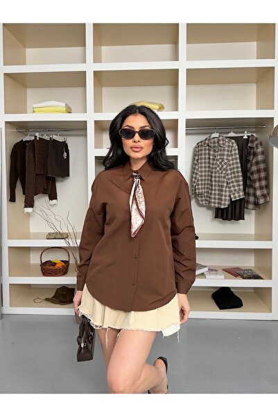 LB Laluna Butik Women's Scarf Detailed Shirt