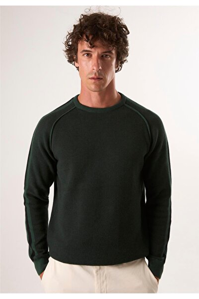Felix Hardy Crew Neck Basic Sweater - Green