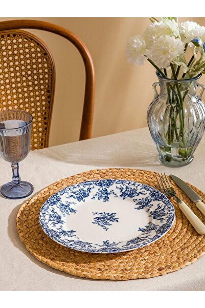 LC Waikiki Blue Patterned Porcelain Serving Plate 25 cm (S6)