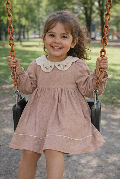 tuma collectıon Girl's Winter Dress Long Sleeve Cotton Casual Stylish Combina...