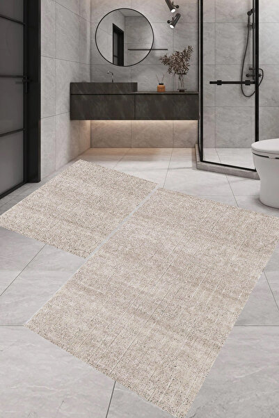 ROVİGO HOME Digital Printing Modern Bathroom Rug Double Bath Mat Rvg5-Lna0039...