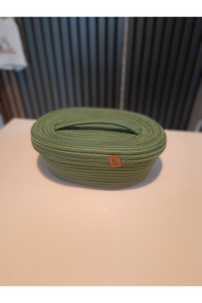 Ahs Tasarım Ψάθινο καλάθι με καπάκι Χειροποίητο καλάθι αποθήκευσης από γιούτα...