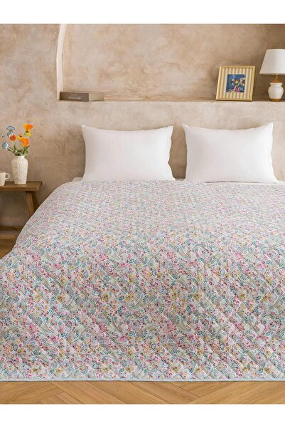LC Waikiki Mixed Floral Pattern Double Bedspread (S6)