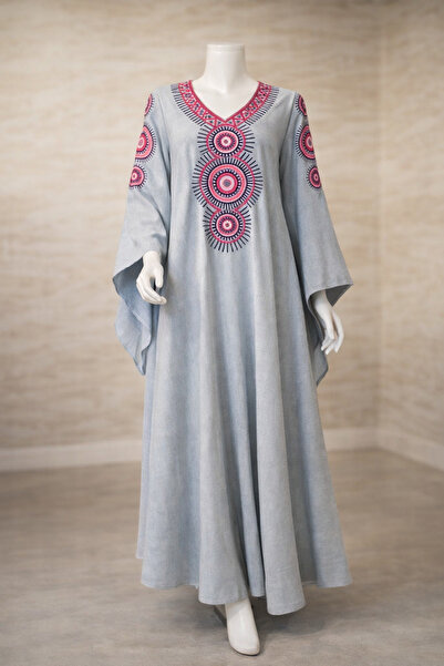 UD Women's Ramadan Kuwaiti jalabiya embroidered with an elegant heritage desi...