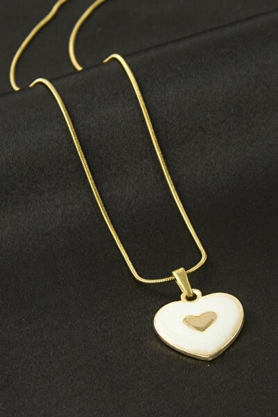 FREEDOM STOREE Heart Enamel Necklace